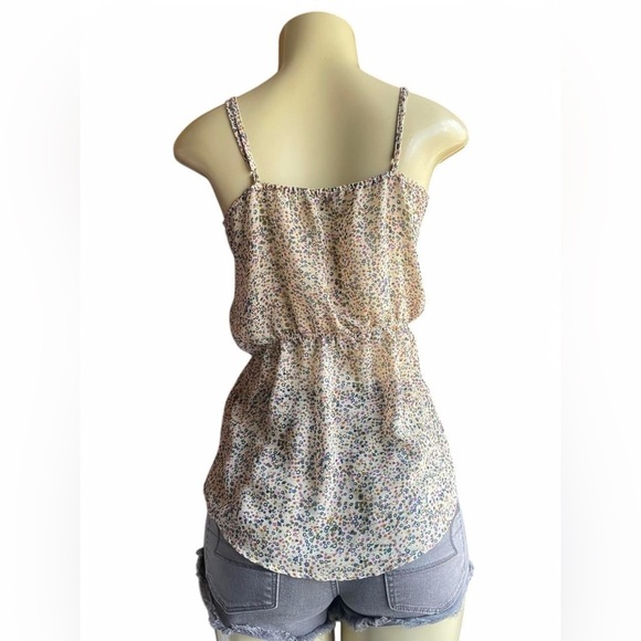 Naked Zebra Cream Ruffled Tie Front Camisole Top - Picture 6 of 6